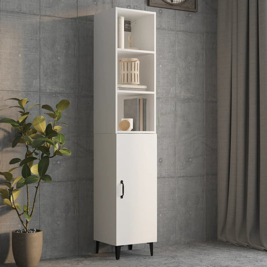 vidaXL Highboard White 34.5x34x180 cm Engineered Wood