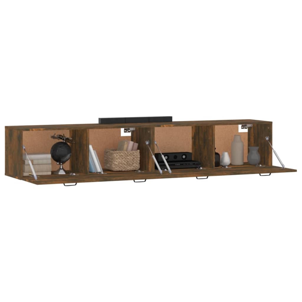 vidaXL Wall Cabinets 2 pcs Smoked Oak 100x36.5x35 cm Engineered Wood