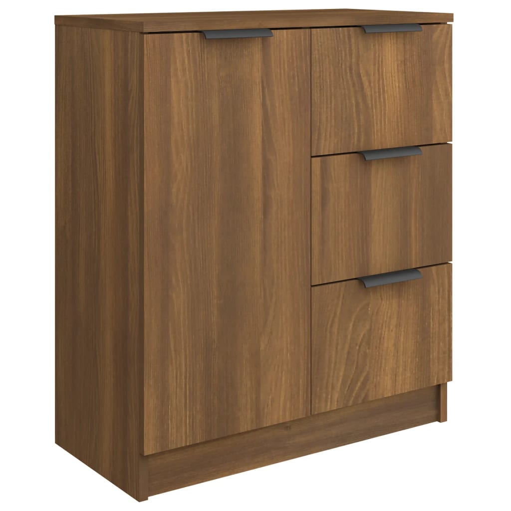 vidaXL Sideboards 2 pcs Brown Oak 60x30x70 cm Engineered Wood