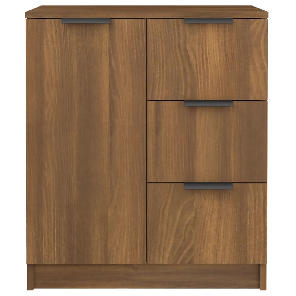 vidaXL Sideboards 2 pcs Brown Oak 60x30x70 cm Engineered Wood