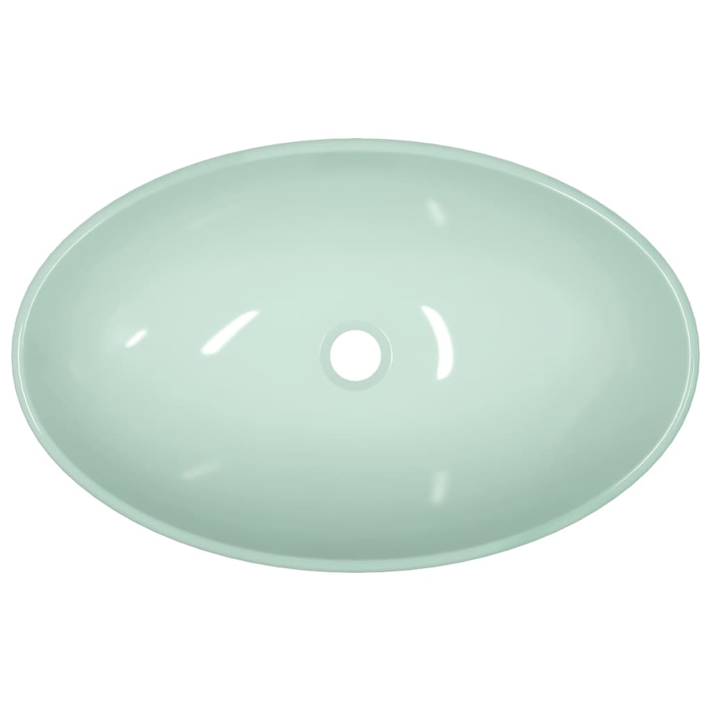 vidaXL Basin Tempered Glass 54.5x35x15.5 cm White