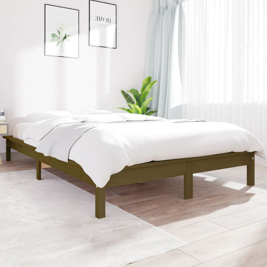 vidaXL Bed Frame without Mattress Honey Brown 150x200 cm Solid Wood Pine