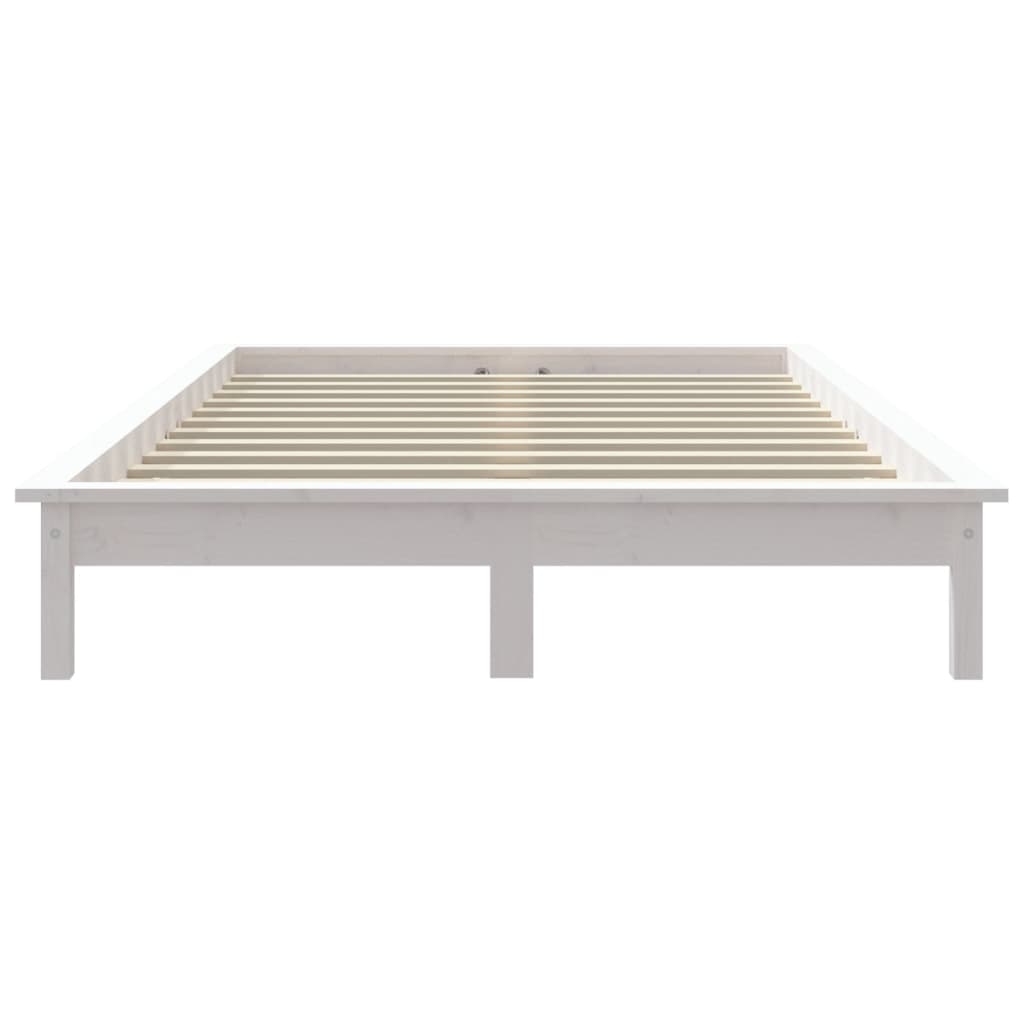 vidaXL Bed Frame without Mattress White 135x190 cm Solid Wood