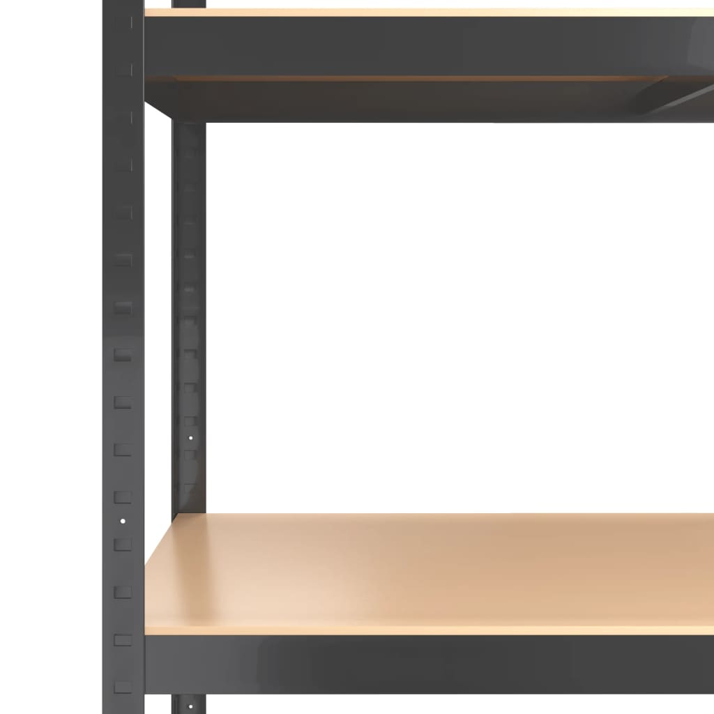 vidaXL 5-Layer Work Table with Shelves Anthracite Steel and Engineered Wood