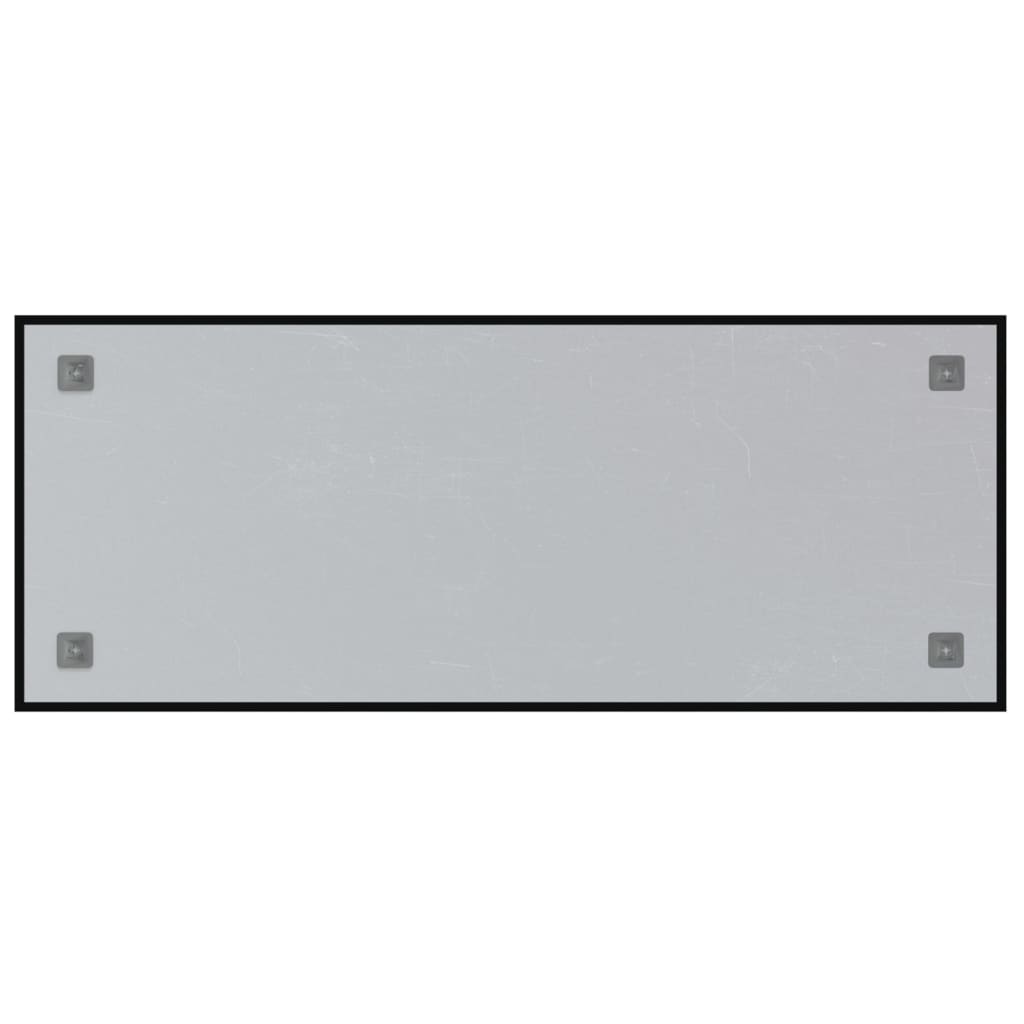 vidaXL Wall-mounted Magnetic Board Black 100x40 cm Tempered Glass