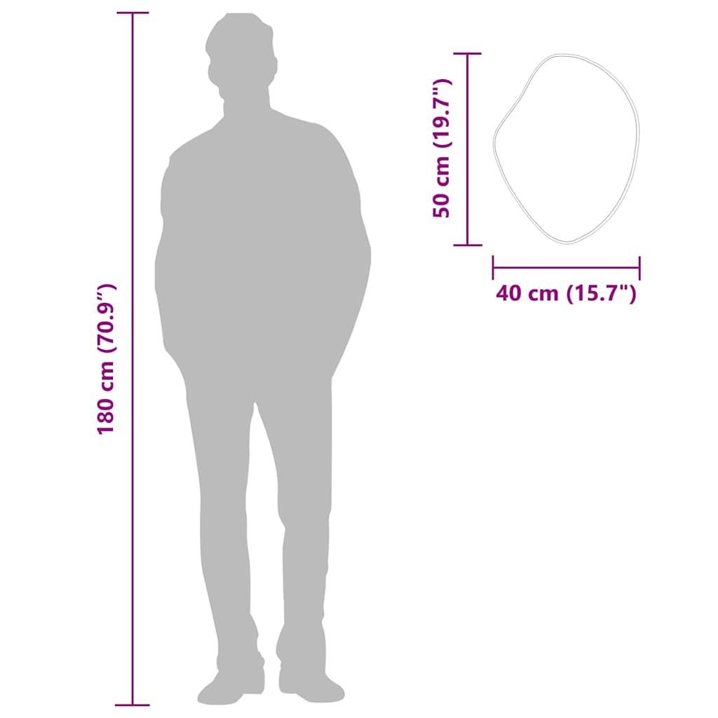 vidaXL Wall Mirror Gold 50x40 cm