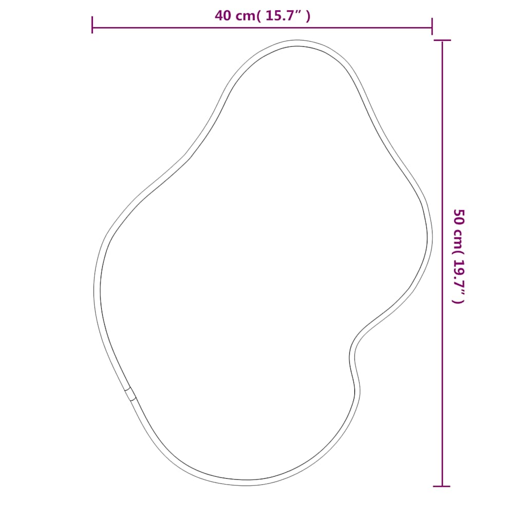 vidaXL Wall Mirror Gold 50x40 cm