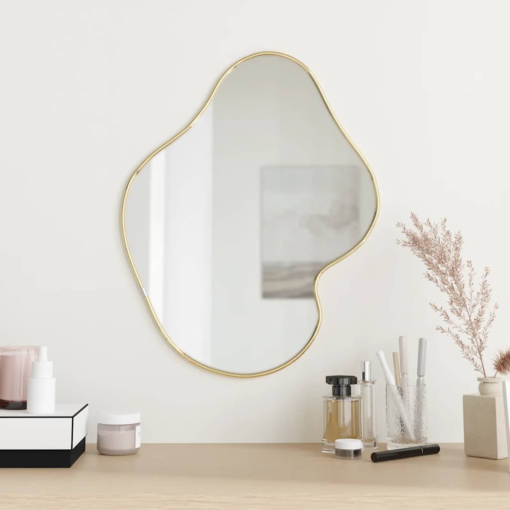 vidaXL Wall Mirror Gold 50x40 cm