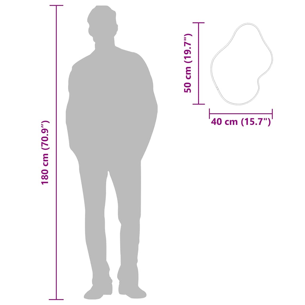 vidaXL Wall Mirror Black 50x40 cm