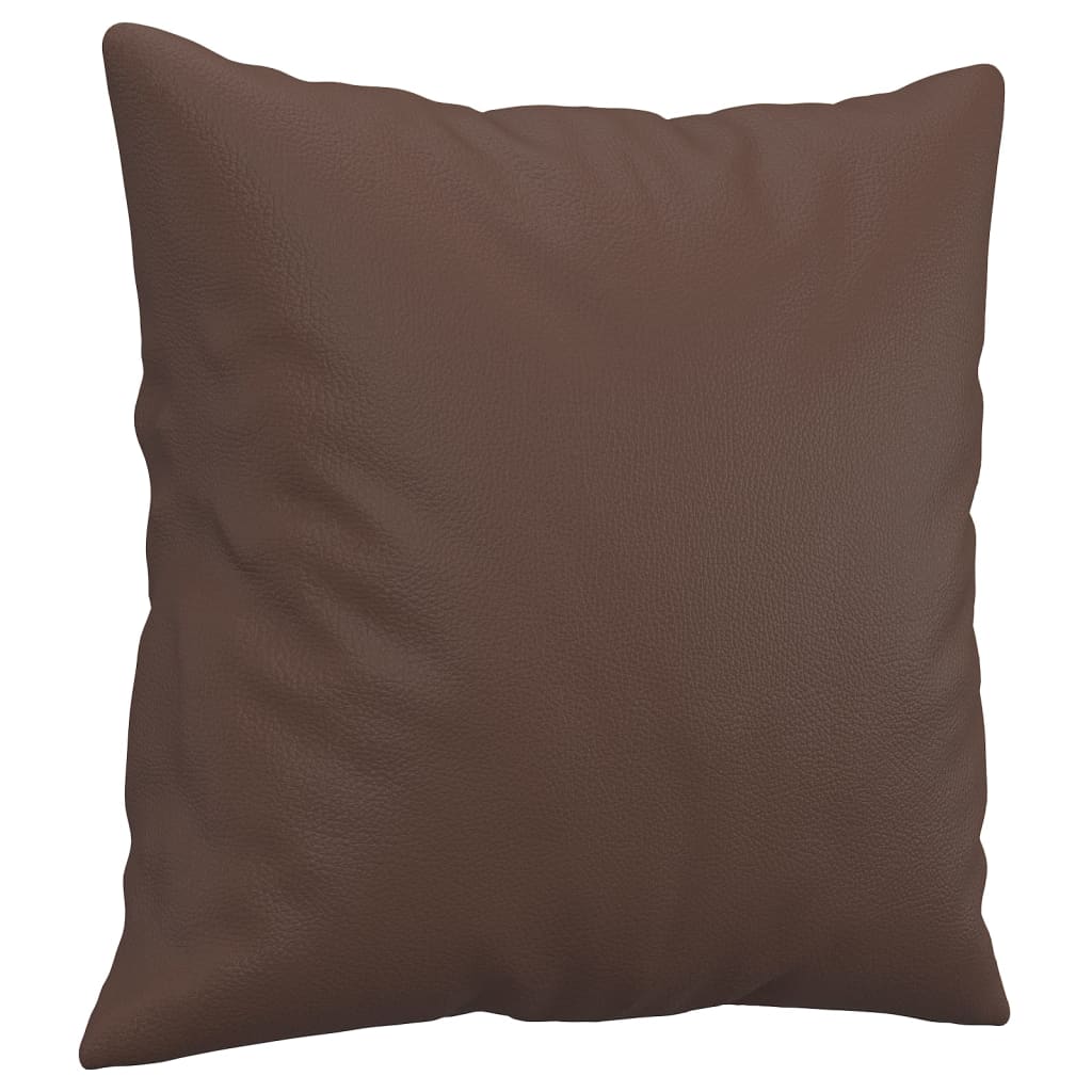 vidaXL Throw Pillows 2 pcs Brown 40x40 cm Faux Leather
