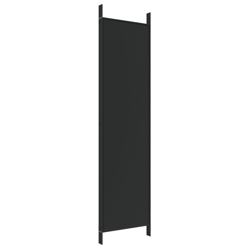 vidaXL 4-Panel Room Divider Black 200x200 cm Fabric