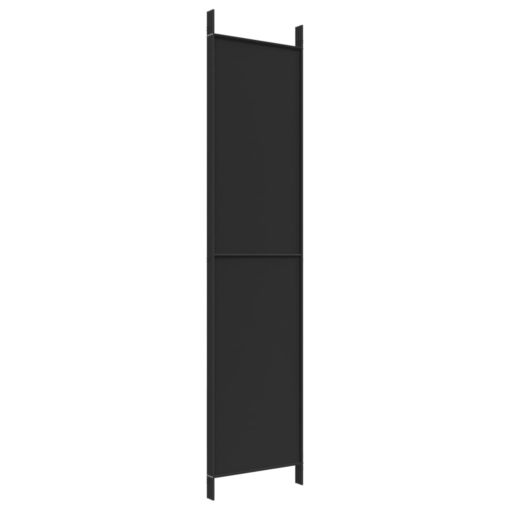 vidaXL 4-Panel Room Divider Black 200x220 cm Fabric