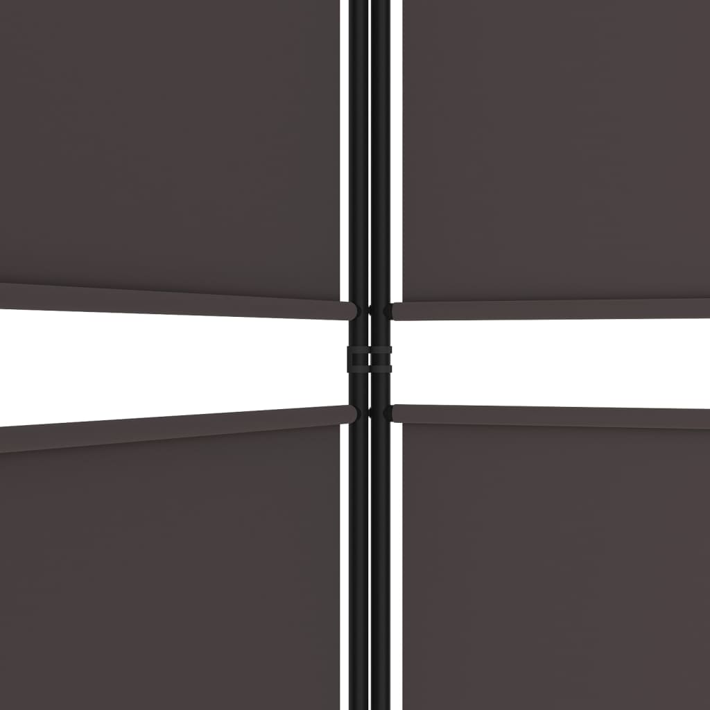 vidaXL 3-Panel Room Divider Brown 150x220 cm Fabric