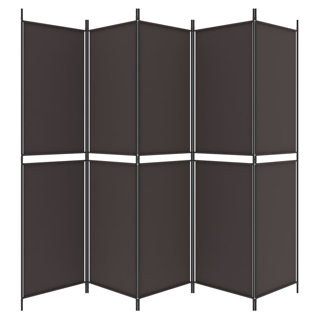 vidaXL 6-Panel Room Divider Brown 300x220 cm Fabric