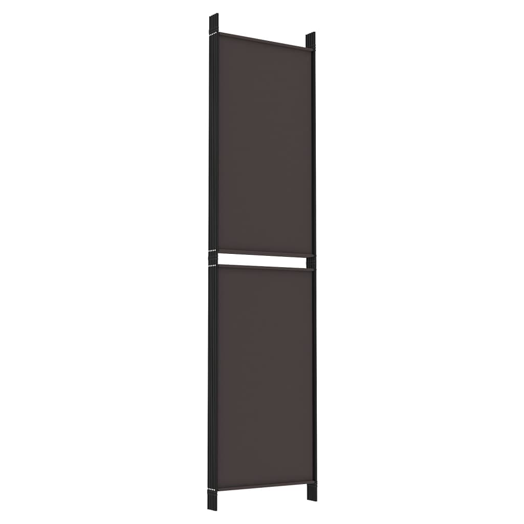 vidaXL 6-Panel Room Divider Brown 300x220 cm Fabric