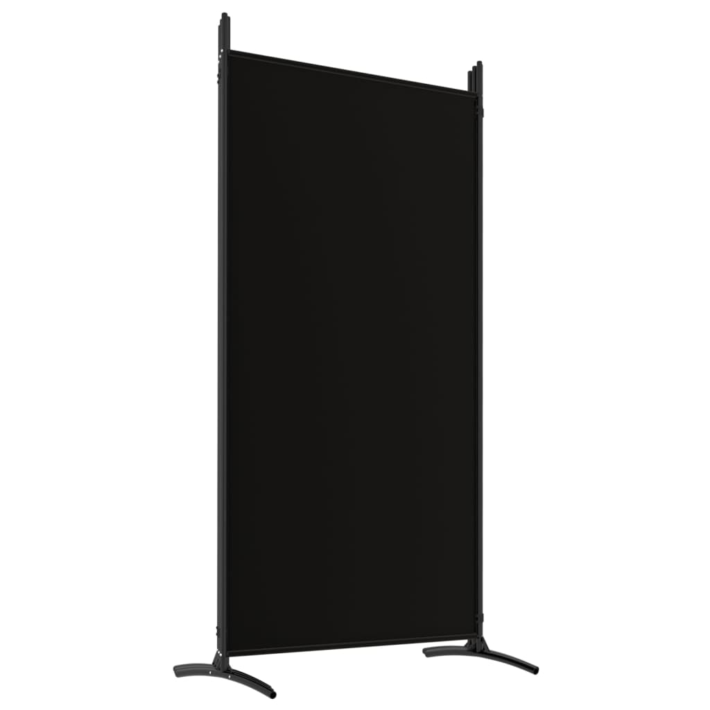 vidaXL 5-Panel Room Divider Black 433x180 cm Fabric