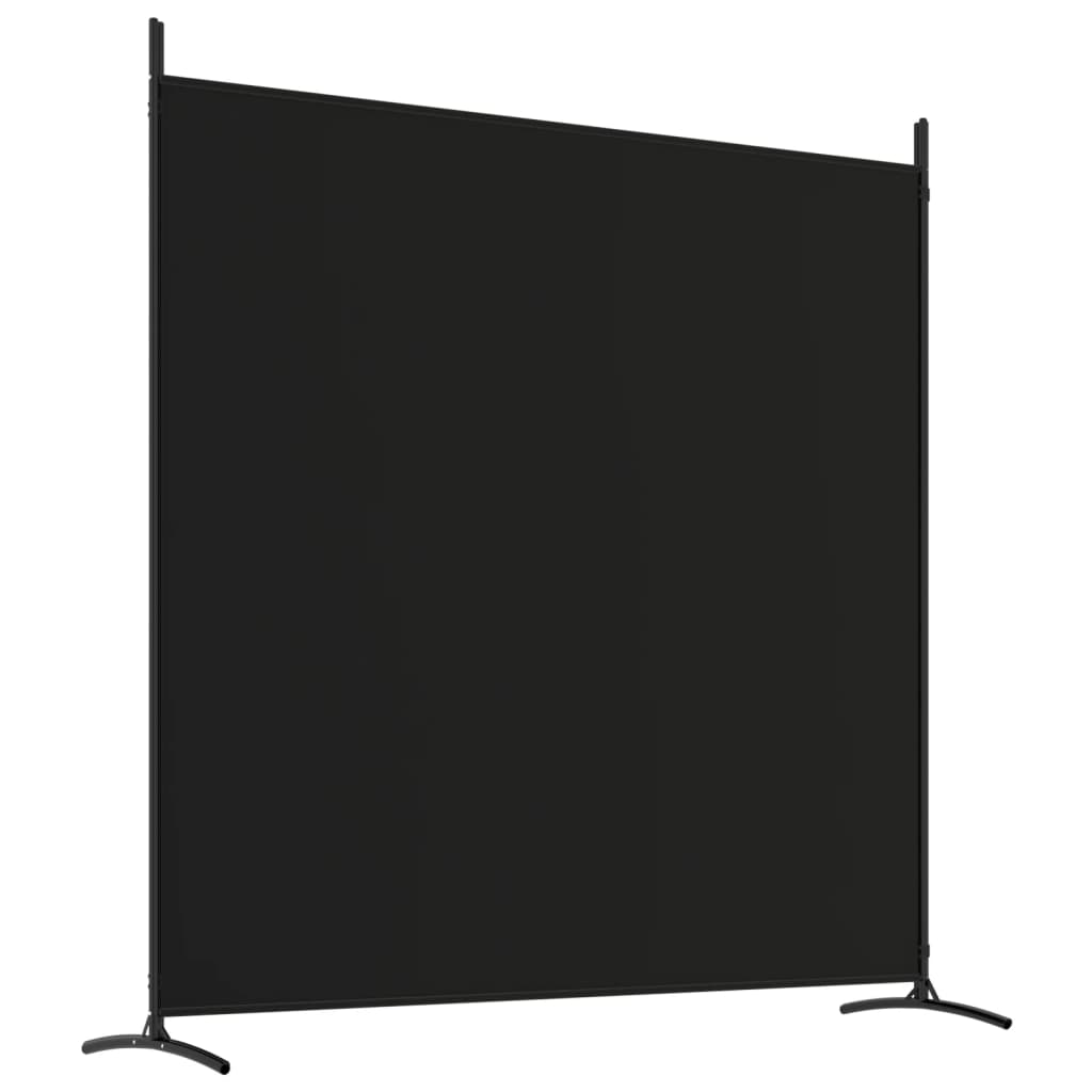 vidaXL 3-Panel Room Divider Black 525x180 cm Fabric