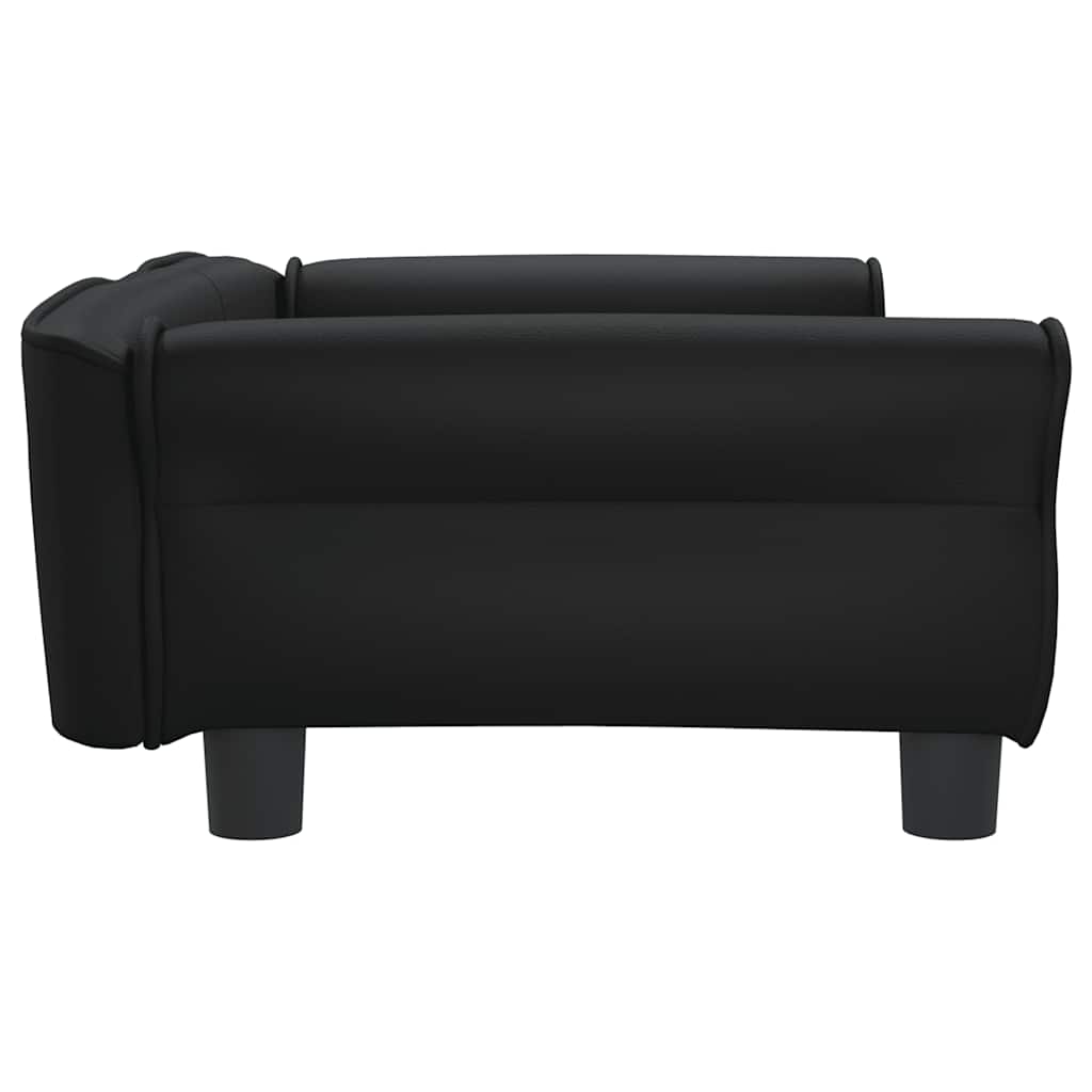 vidaXL Dog Bed Black 95x55x30 cm Faux Leather