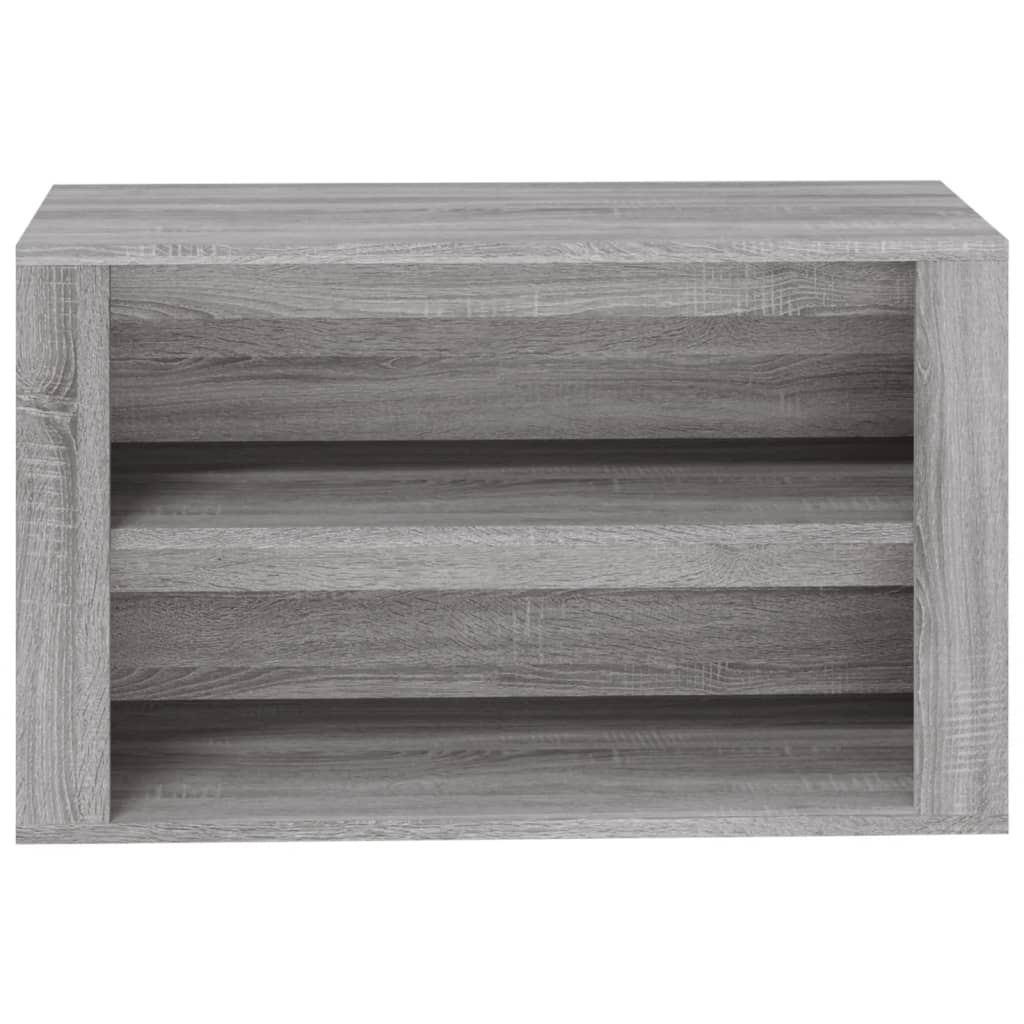 vidaXL Shoe Rack Grey Sonoma 75x35x45 cm Engineered Wood