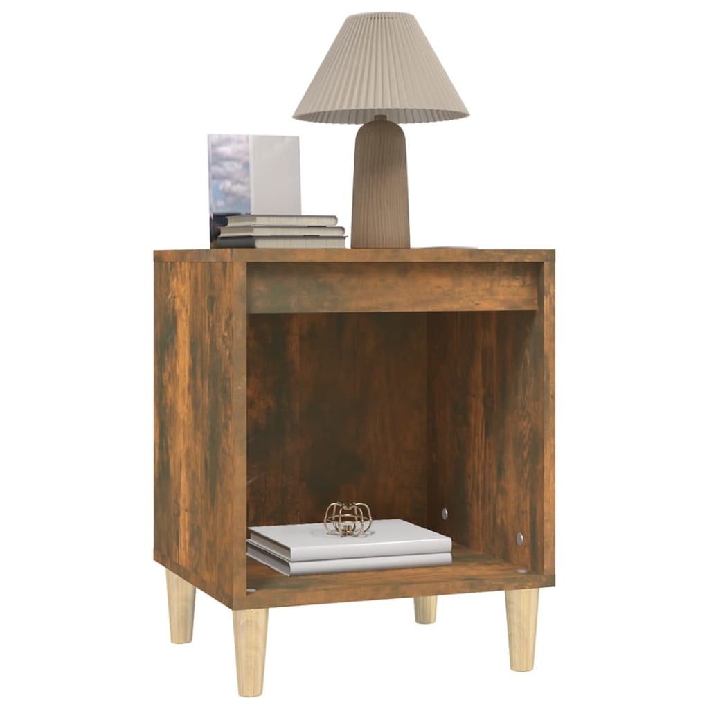 vidaXL Bedside Cabinets 2 pcs Smoked Oak 40x35x50 cm