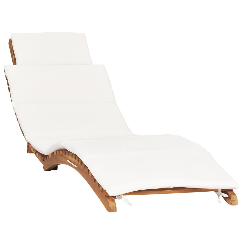 vidaXL Sun Loungers 2 pcs with Cushions Solid Wood Teak