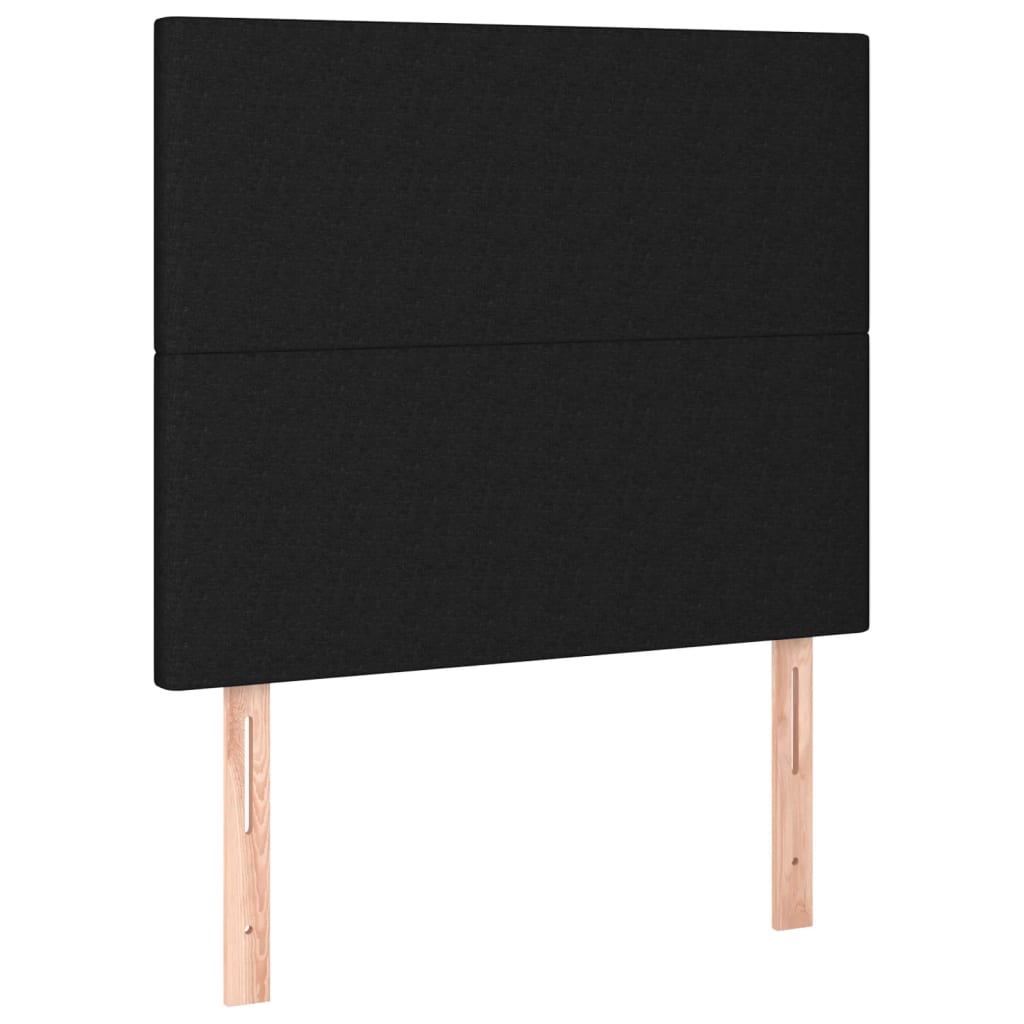 vidaXL Headboards 2 pcs Black 100x5x78/88 cm Fabric