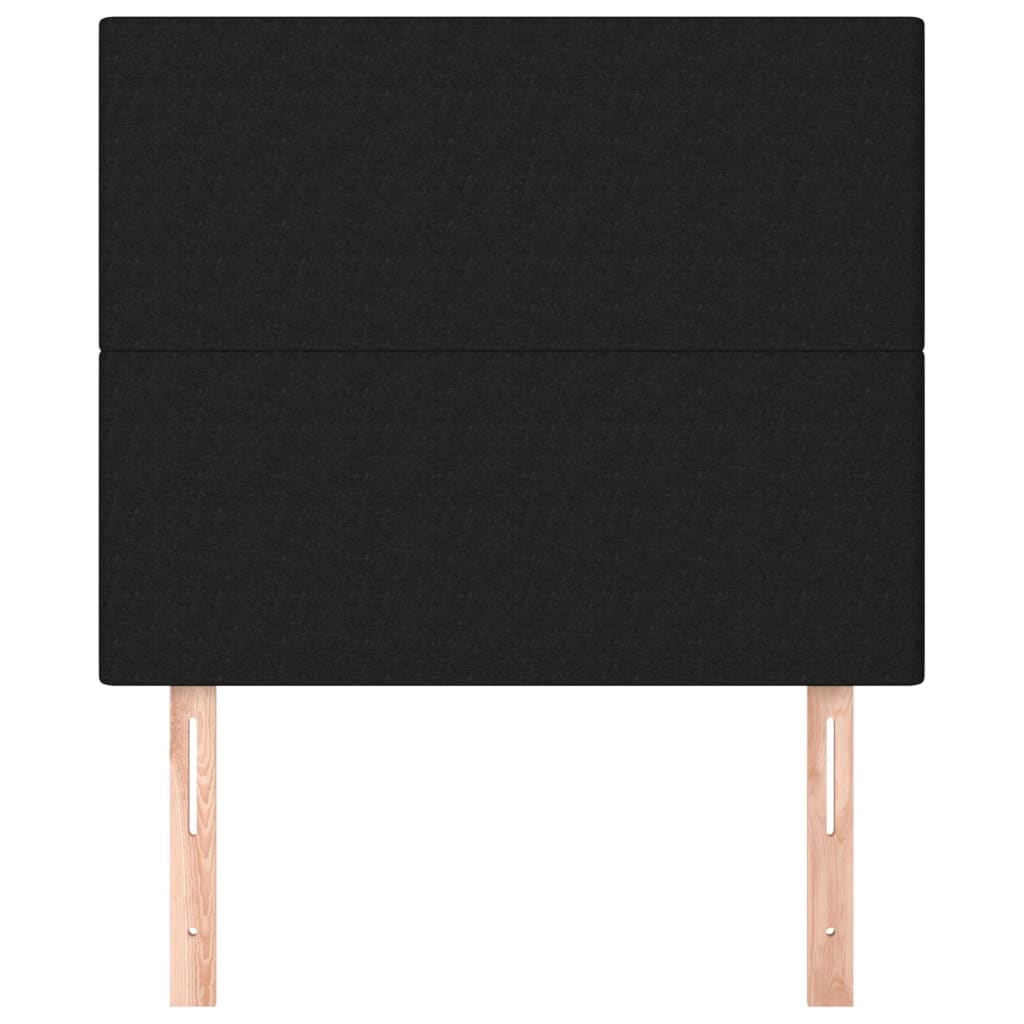 vidaXL Headboards 2 pcs Black 100x5x78/88 cm Fabric