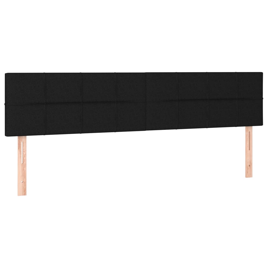 vidaXL LED Headboard Black 160x5x78/88 cm Fabric