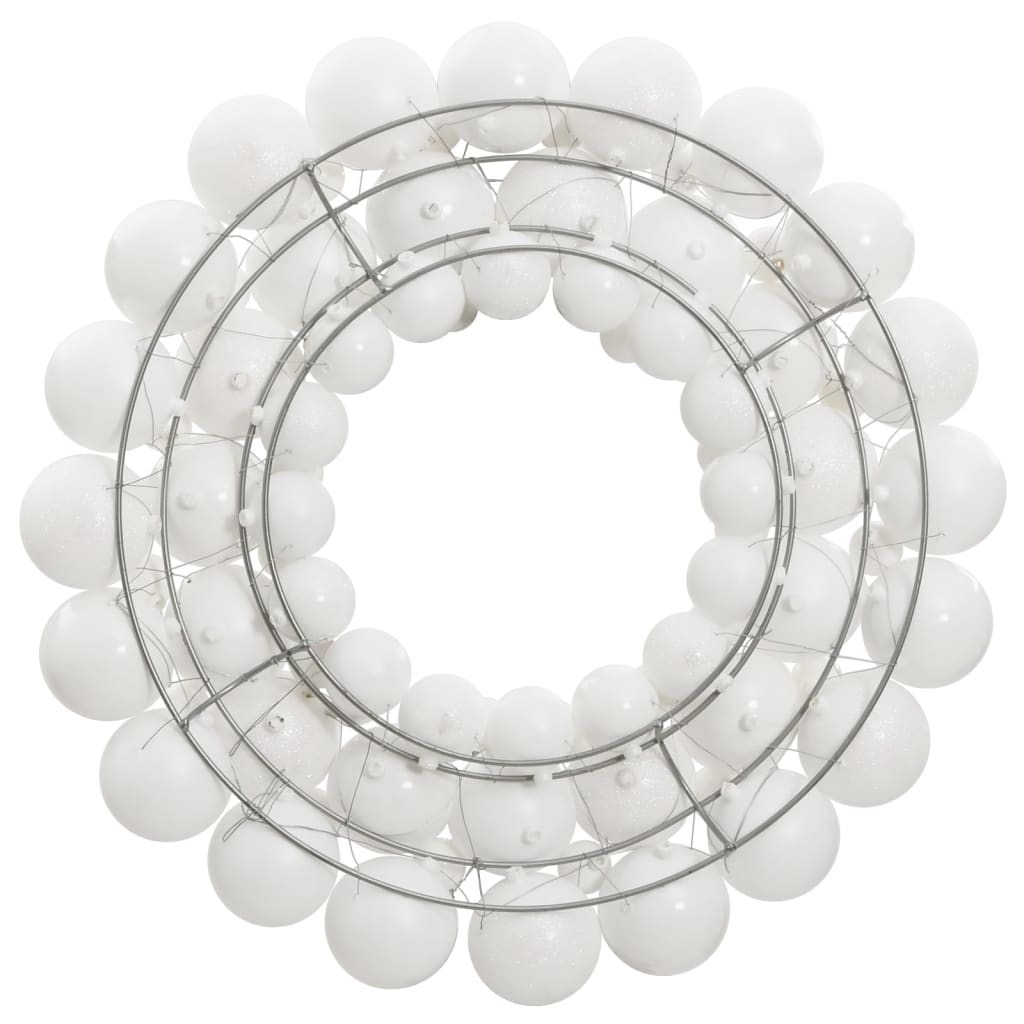 vidaXL Christmas Wreath White 45 cm Polystyrene