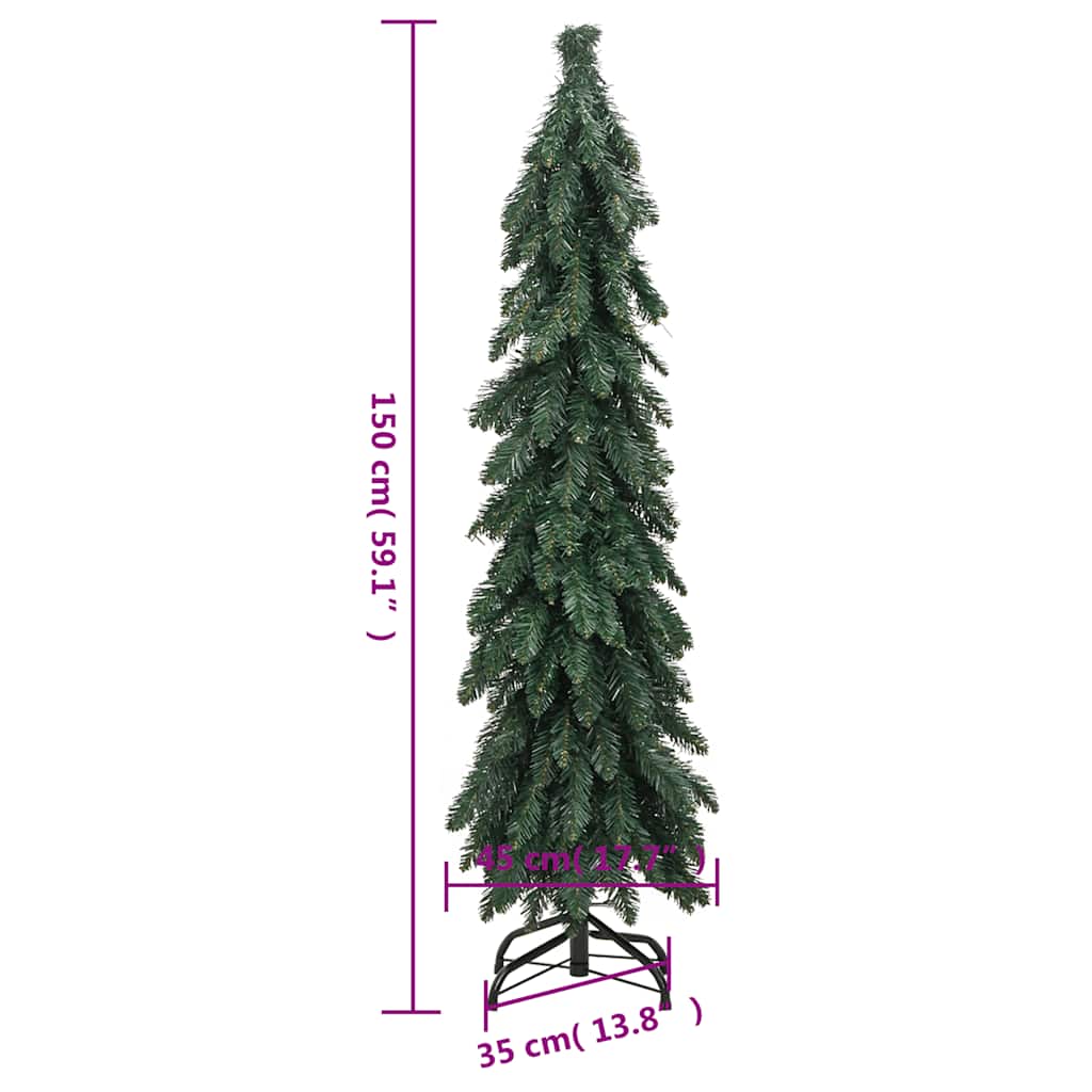 vidaXL Artificial Pre-lit Christmas Tree with 80 LEDs 150 cm