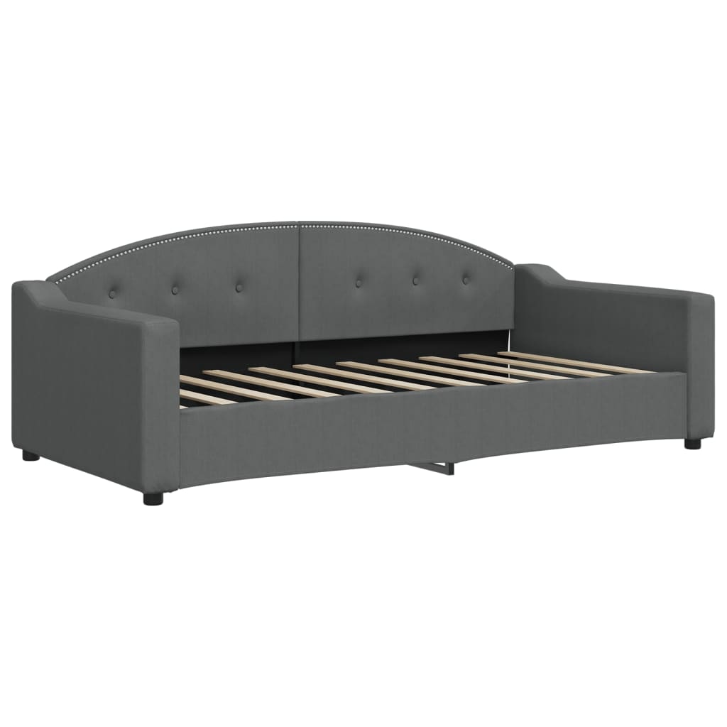 vidaXL Daybed with Trundle without Mattress Dark Grey 90x190 cm
