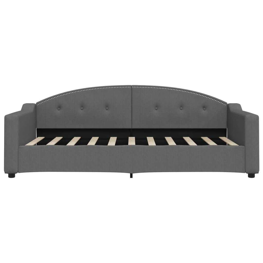 vidaXL Daybed with Trundle without Mattress Dark Grey 90x190 cm