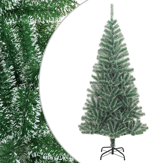 vidaXL Artificial Christmas Tree with Flocked Snow Green 210 cm