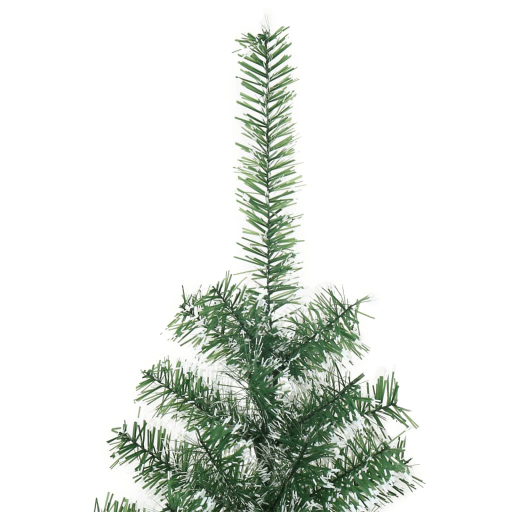 vidaXL Artificial Christmas Tree with Flocked Snow Green 210 cm