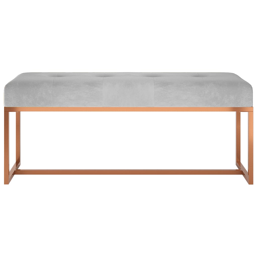 vidaXL Bench Grey 110x36x45 cm Velvet