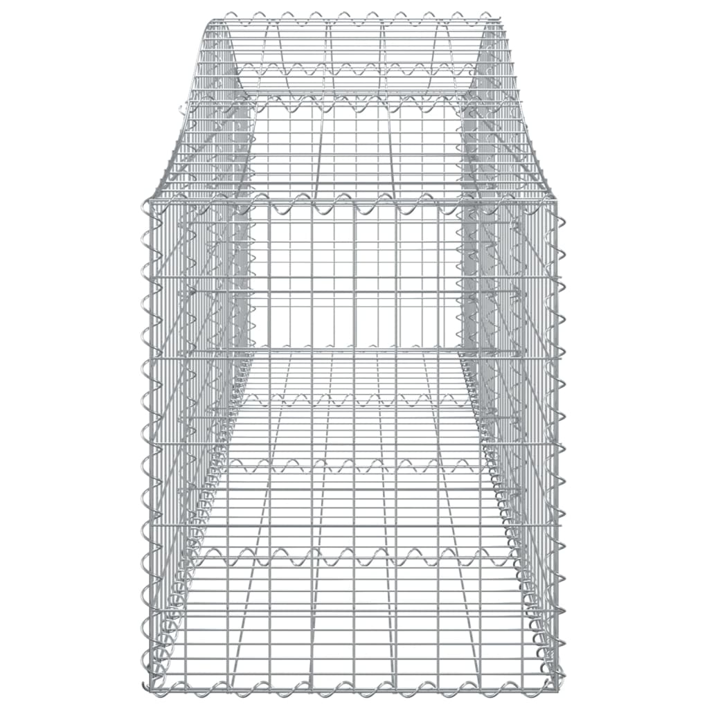 vidaXL Arched Gabion Baskets 14 pcs 200x50x60/80 cm Galvanised Iron