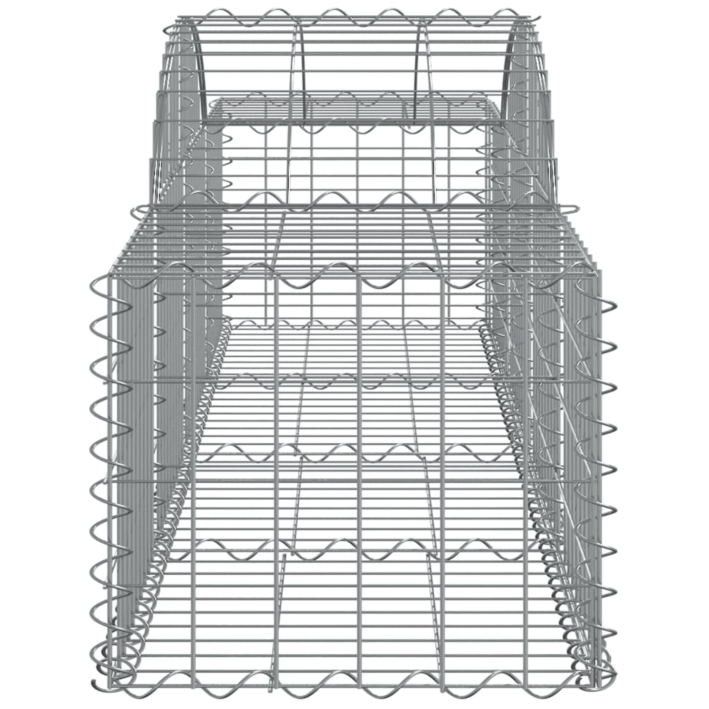 vidaXL Arched Gabion Baskets 15 pcs 200x50x40/60 cm Galvanised Iron