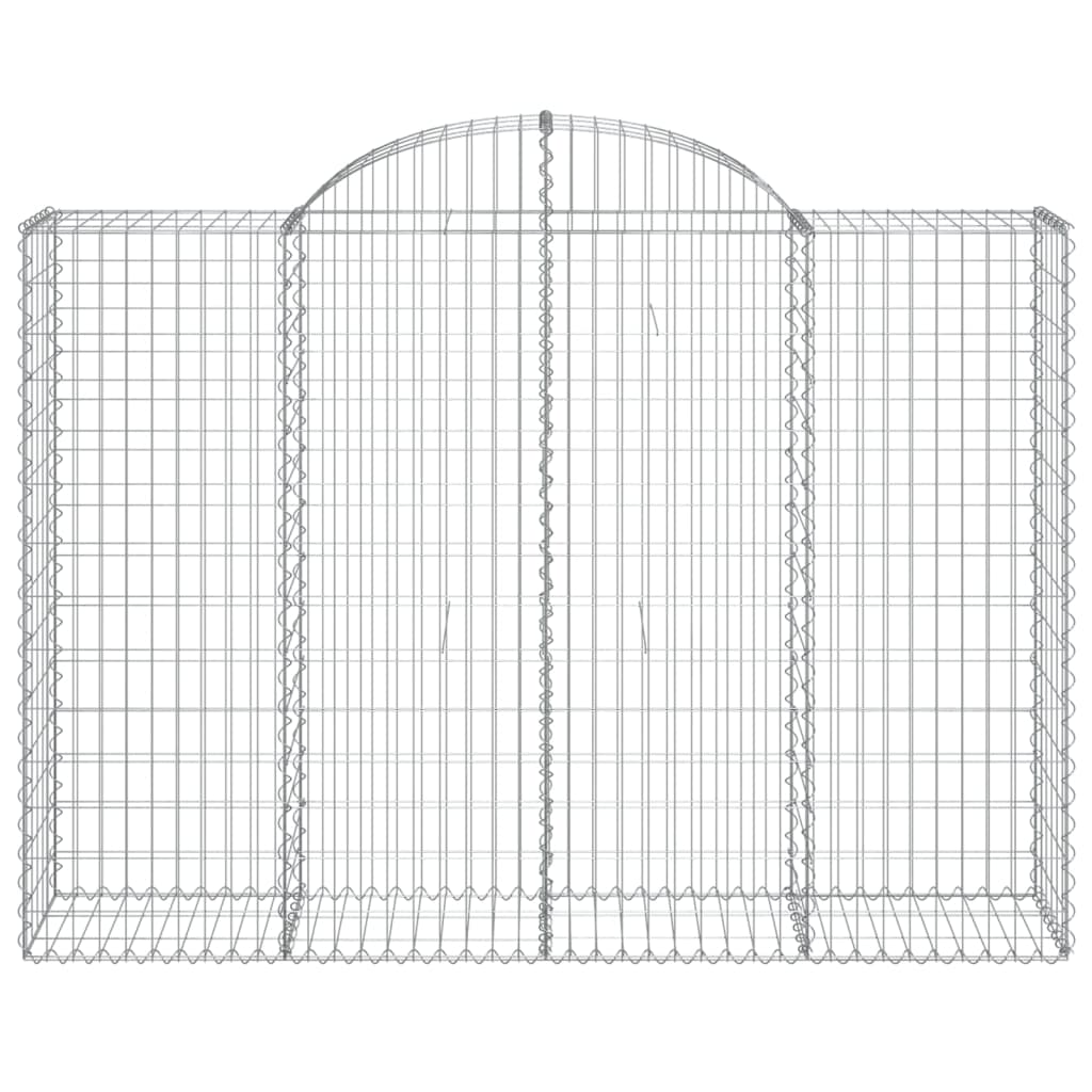 vidaXL Arched Gabion Baskets 20 pcs 200x50x140/160 cm Galvanised Iron