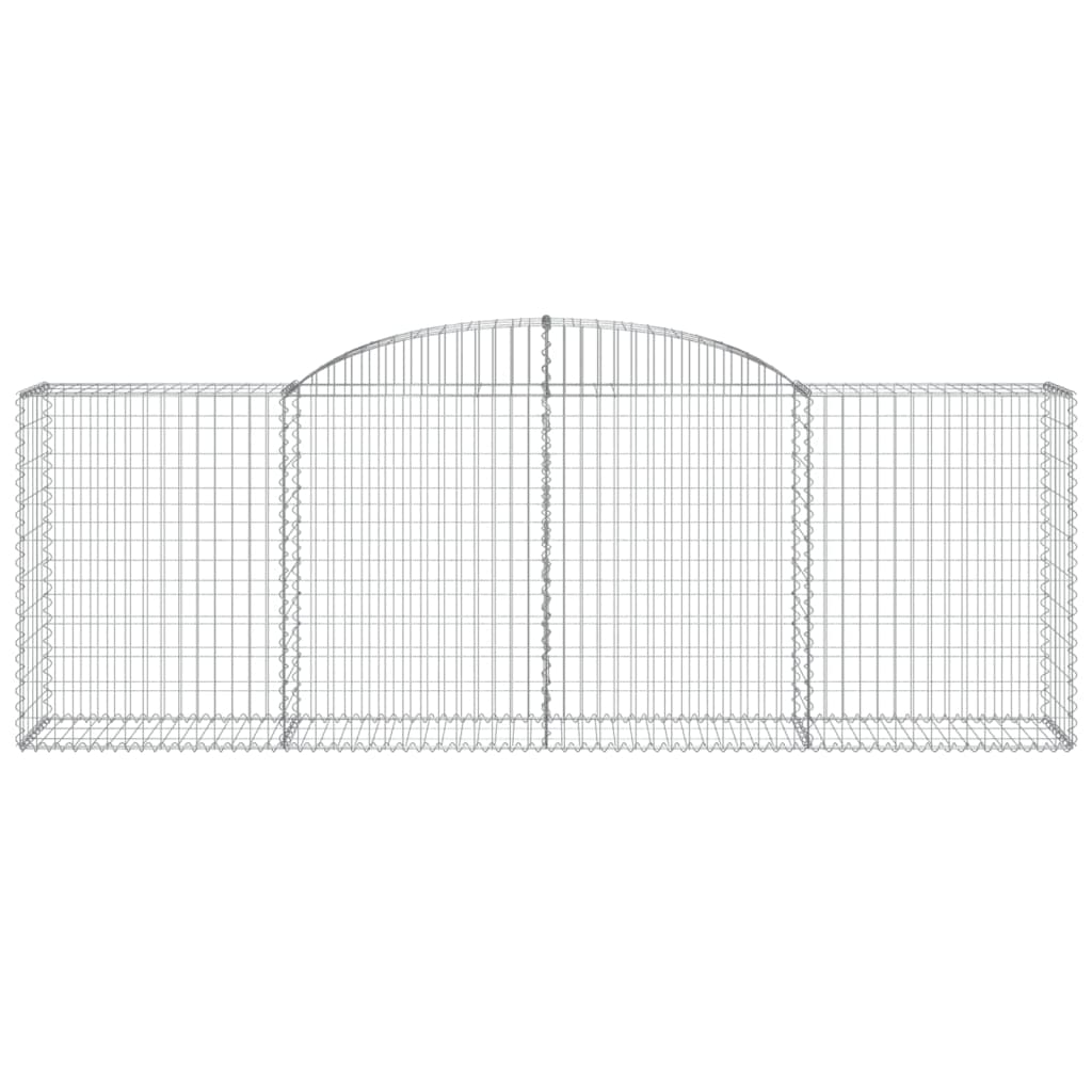 vidaXL Arched Gabion Baskets 10 pcs 300x50x100/120 cm Galvanised Iron