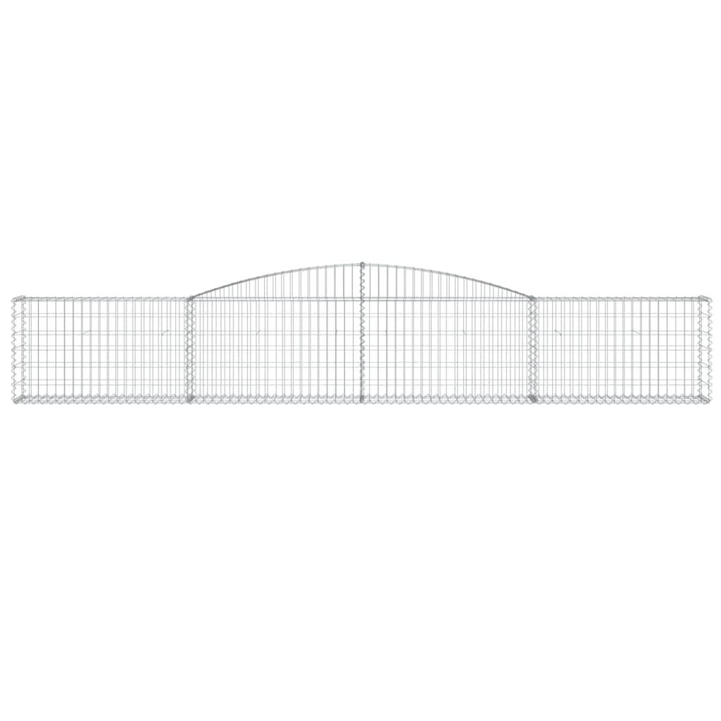 vidaXL Arched Gabion Baskets 20 pcs 400x30x60/80 cm Galvanised Iron