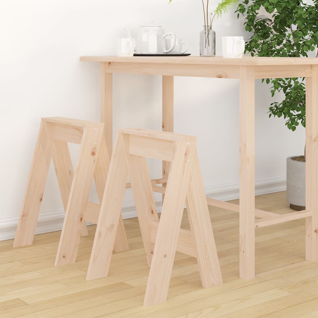vidaXL Stools 2 pcs 40x40x60 cm Solid Wood Pine