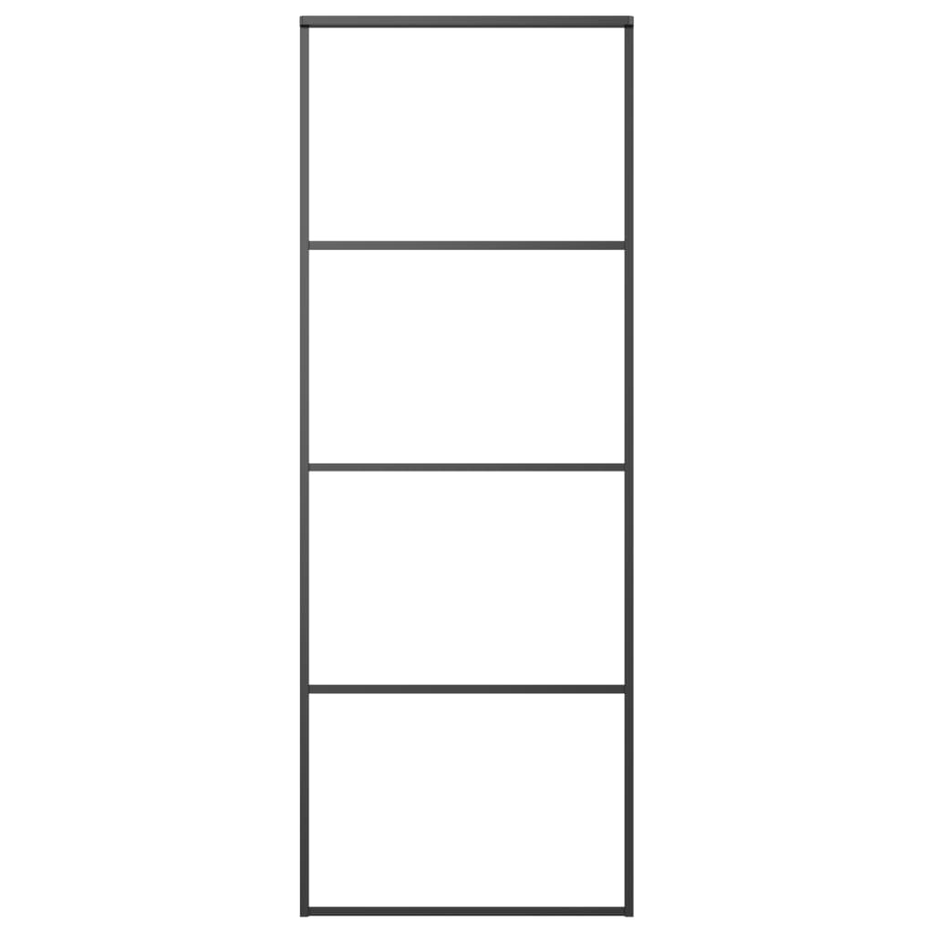 vidaXL Sliding Door with Hardware Set 76x205 cm ESG Glass&Aluminium