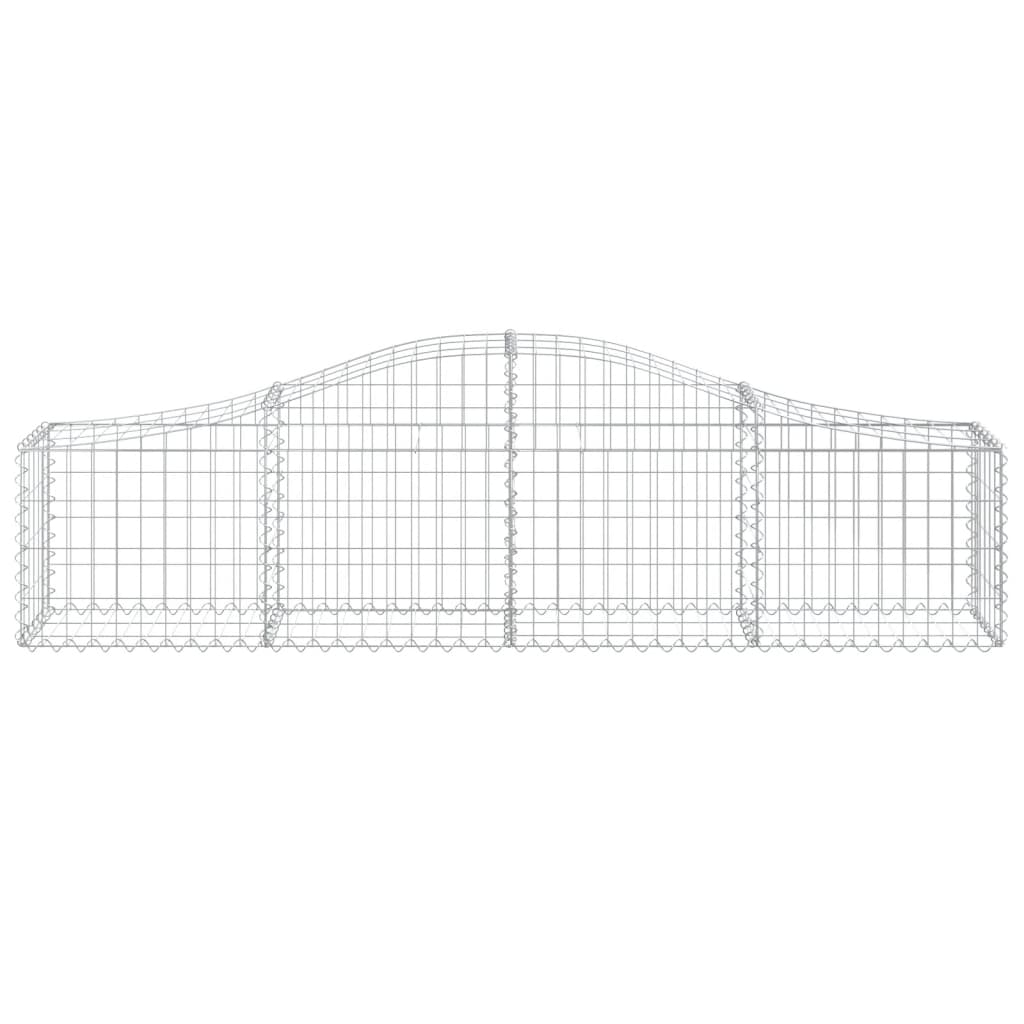 vidaXL Arched Gabion Basket 200x30x40/60 cm Galvanised Iron