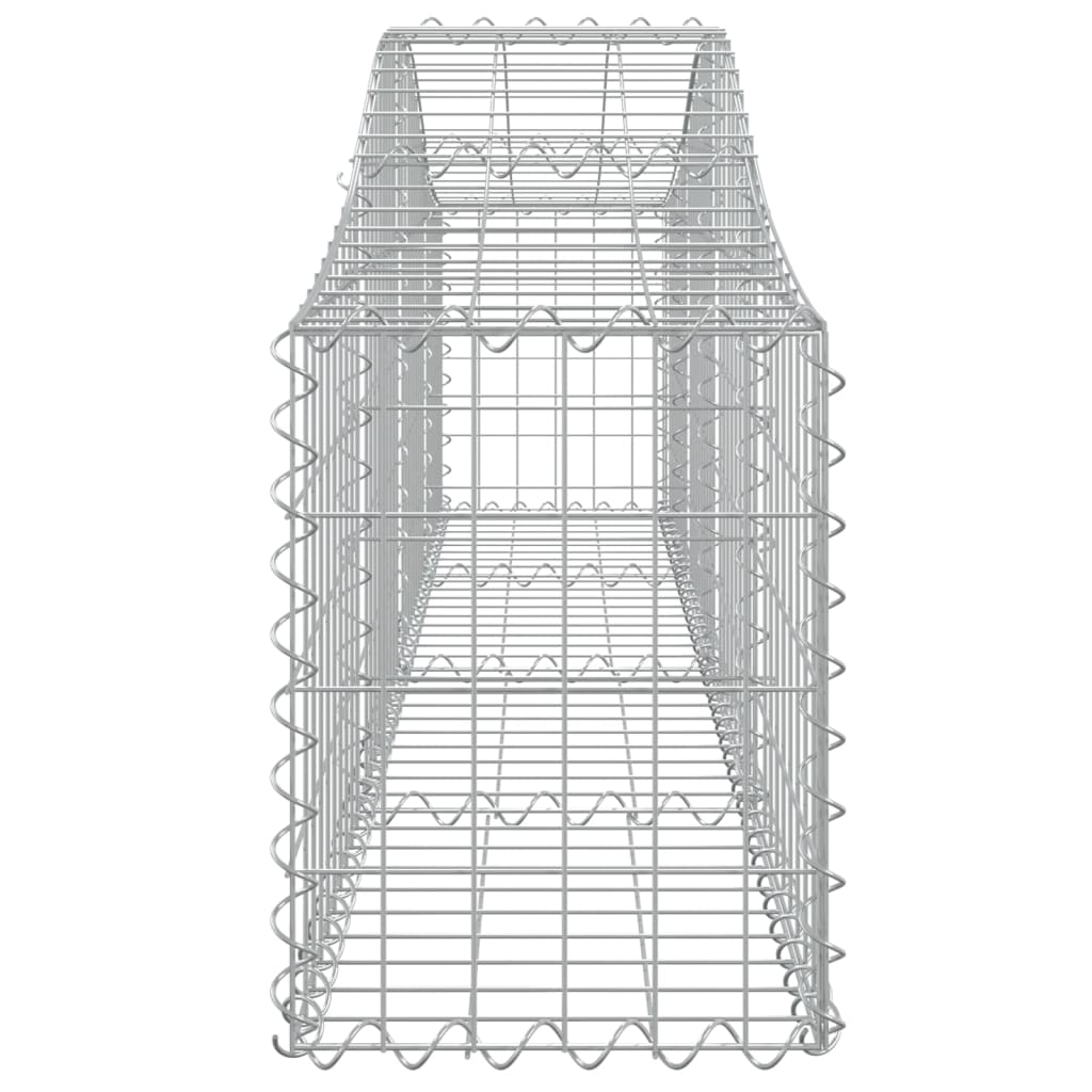 vidaXL Arched Gabion Basket 200x30x40/60 cm Galvanised Iron