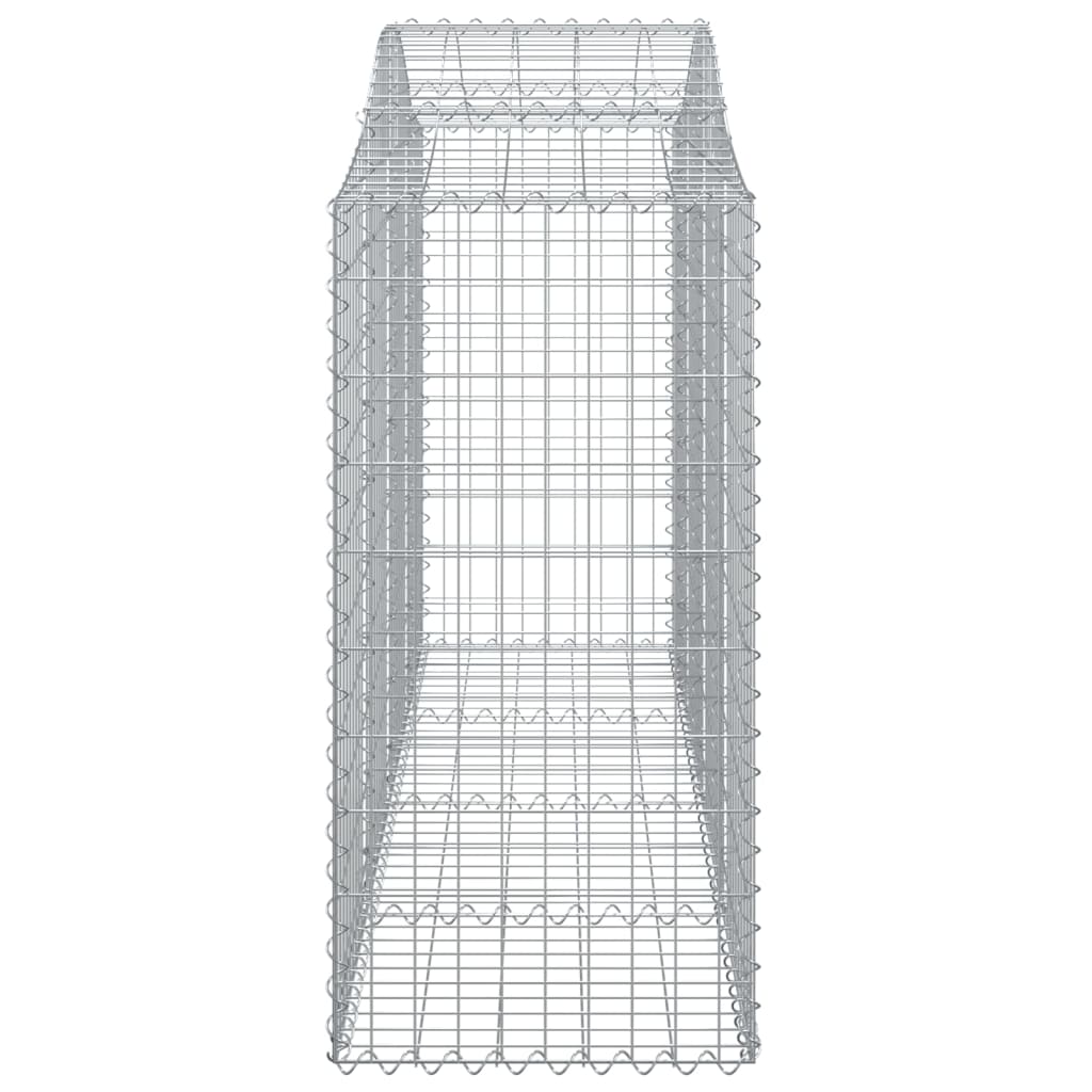 vidaXL Arched Gabion Basket 200x50x120/140 cm Galvanised Iron