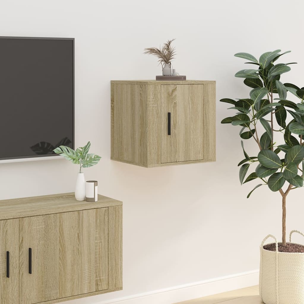 vidaXL Wall Mounted TV Cabinet Sonoma Oak 40x34.5x40 cm