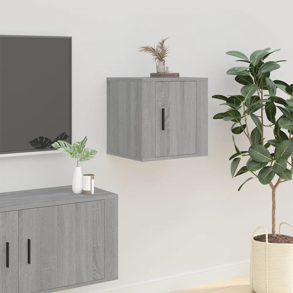 vidaXL Wall Mounted TV Cabinet Grey Sonoma 40x34.5x40 cm