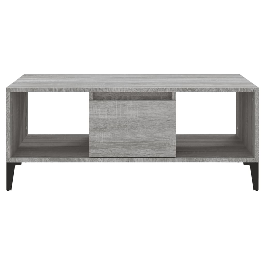 vidaXL Coffee Table Grey Sonoma 90x50x36.5 cm Engineered Wood