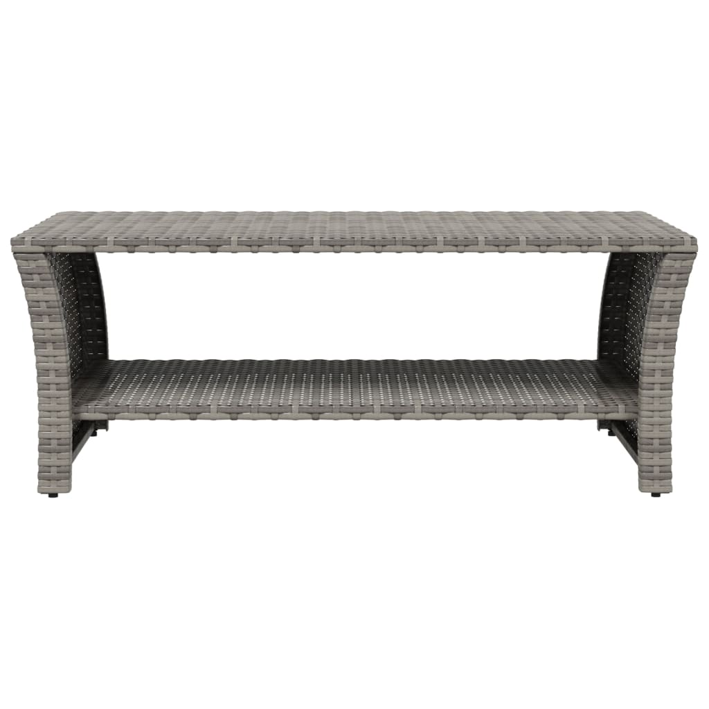 vidaXL Coffee Table Grey 100x50x40 cm Poly Rattan
