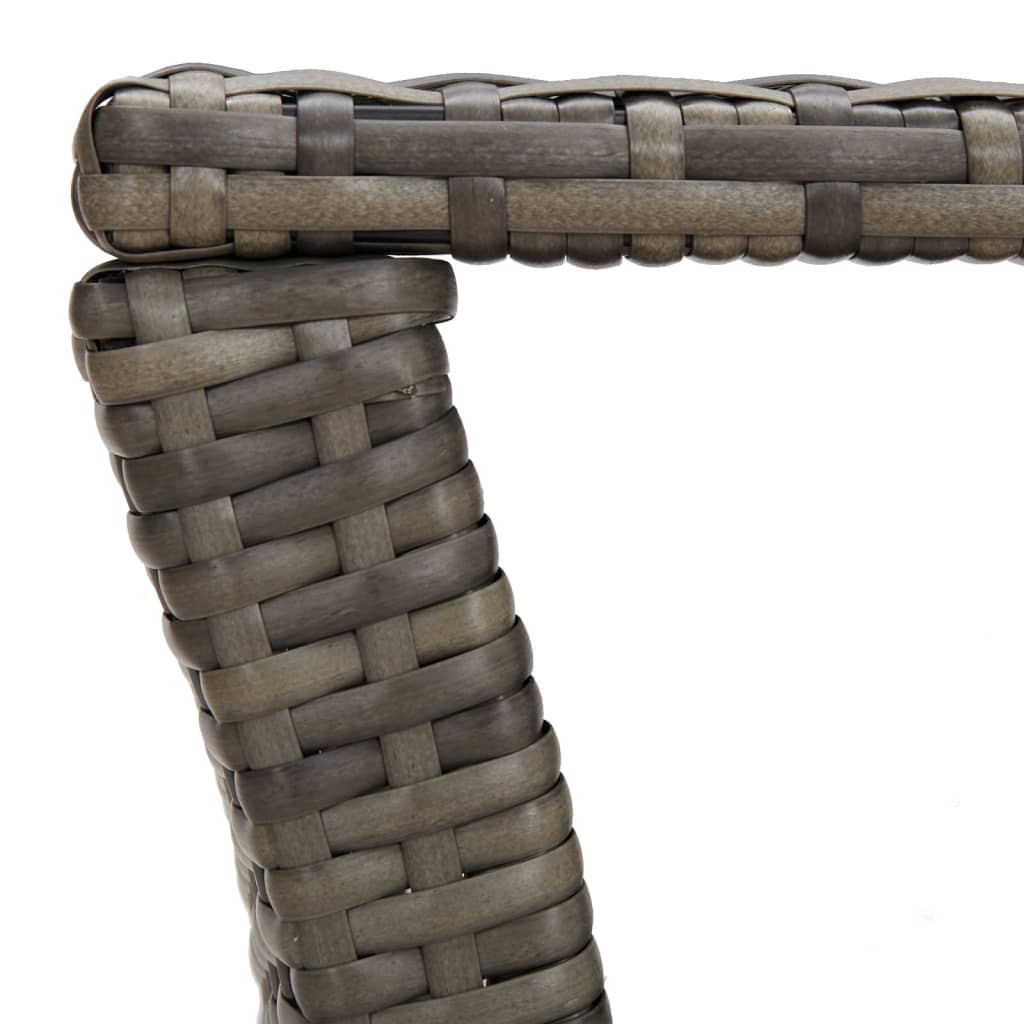 vidaXL Coffee Table Grey 100x50x40 cm Poly Rattan